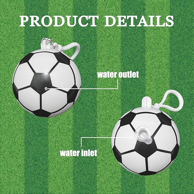 MIUPOO Soccer Water Gun Keychain,Football Keyrings,Soccer Gifts Backpack charm Pendant Key Chains,Prank Water Gun,1 Piece