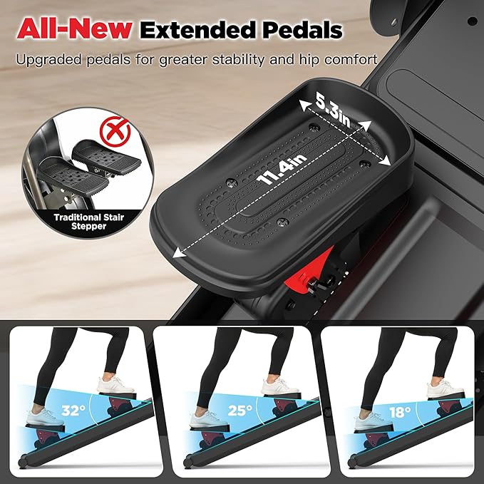 Magnetic Stair Stepper for Home,Vertical Climber Adjustable Resistance Up to 77LBS,Folding Compact Cardio Stair Climber with 350LBS Weight Capacity,