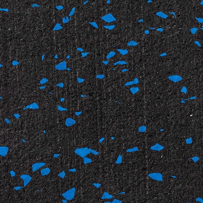 Genaflex Lite Rubber 8mm Interlocking Tiles for Gym Flooring, Exercise Equipment, Exercise Areas - 20" X 20" (Light Blue/Black, 400 Tiles - 1080 Sq. Ft)