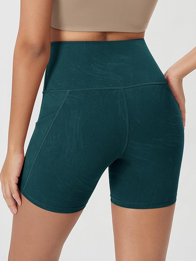ODODOS Women's Tummy Control Biker Shorts 2.0 with Pockets High Waist Athletic Workout Yoga Shorts-3.5''/ 5"/ 8" / 10" Inseam