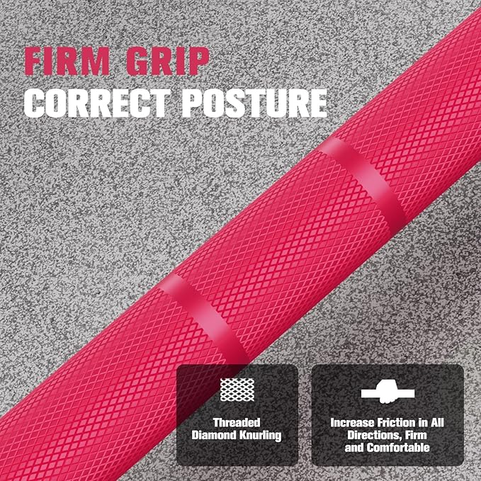 RITFIT 7FT Olympic Barbell for Strength and Weightlifting Training - 2 Inch Olympic Bar for Squat, Deadlift, Bench Press, Curl, Overhead Press - 600lbs/1000lbs/1200lbs Capacity