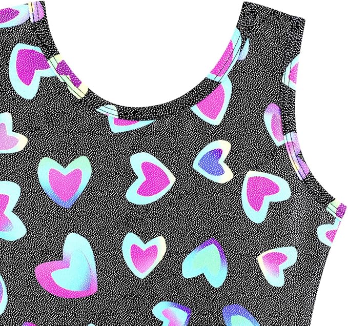HOZIY Gymnastics Leotards for Girls with Shorts Toddlers Biketards Rainbow Unicorn Dinosaur Mermaid Leopard Flower Galaxy