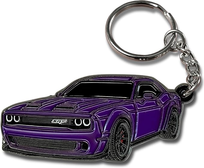 DODGE Challenger Keychain – Officially Licensed Dodge Accessories Key Chain for RT SRT Cool Toy Car Men Gift