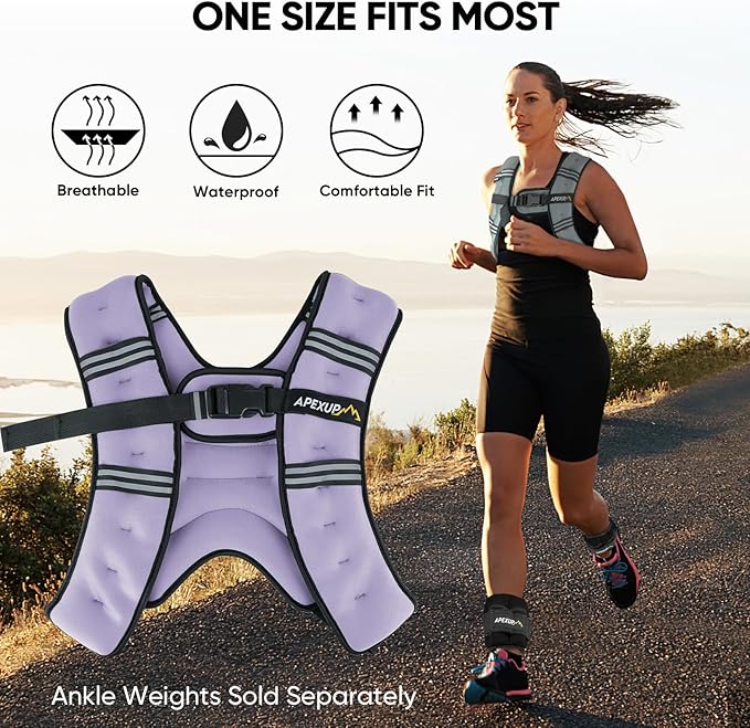 APEXUP Weighted Vest Men Women, Weight Vest for Women Workout Equipment for Strength Training Running