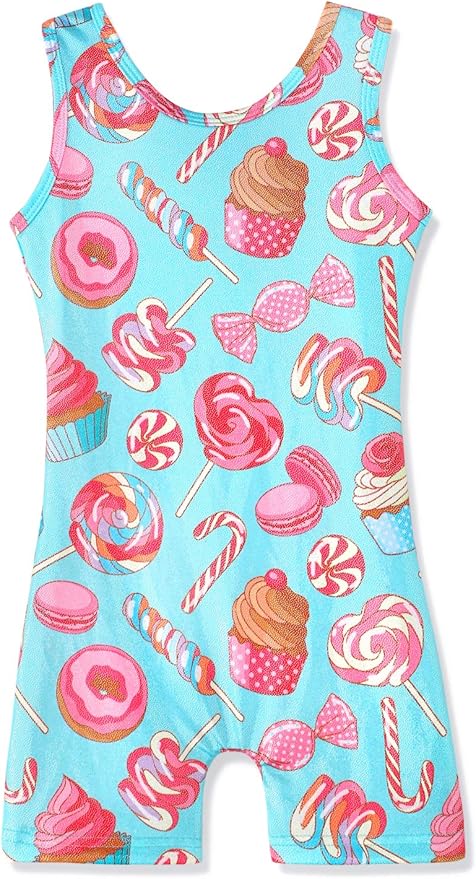 HOZIY Gymnastics Leotards for Girls with Shorts Toddlers Biketards Rainbow Unicorn Dinosaur Mermaid Leopard Flower Galaxy