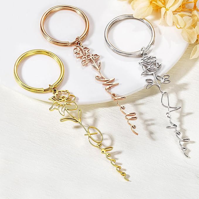 Hiyong Personalized Keychain Custom Photo Keyring Customized Gifts for Men Custom Keychain with Your Photo Logo or Text