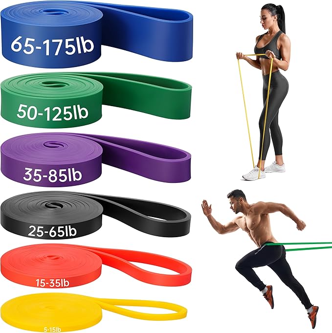 Workout Bands, Resistance Bands for Working Out, Stretch Bands, Long Gym Elastic Bands for Workout, Pull Up Training Bands for Body Stretching, Physical Therapy, Muscle Training