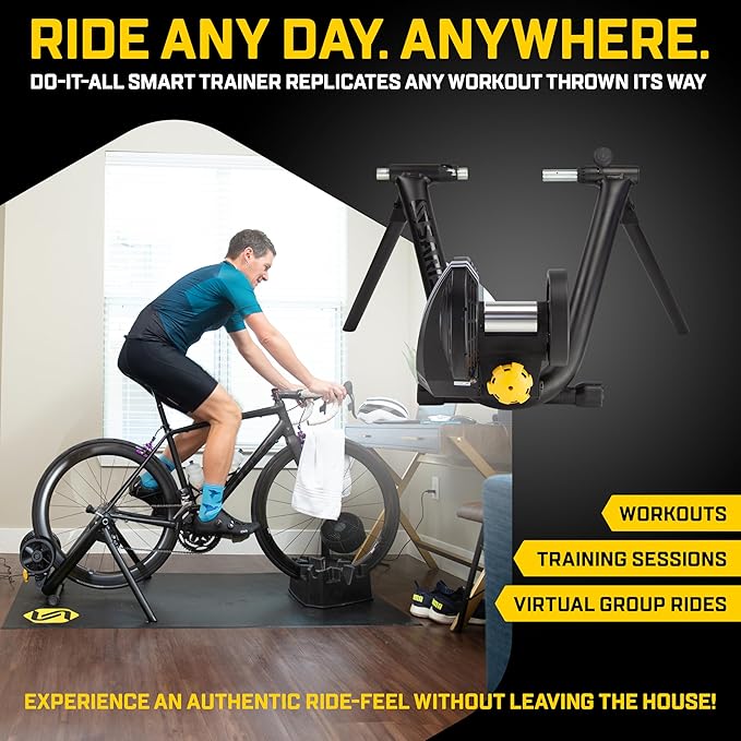 Saris M2 Smart Indoor Electromagnetic Resistance Bike Trainer, Compatible with Zwift App