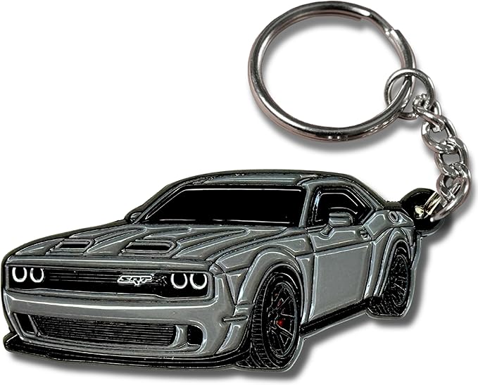 DODGE Challenger Keychain – Officially Licensed Dodge Accessories Key Chain for RT SRT Cool Toy Car Men Gift