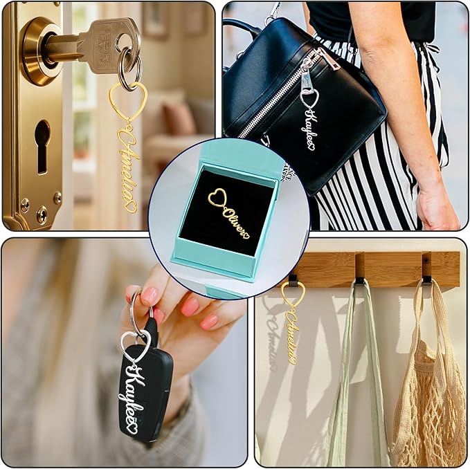 Hiyong Personalized Keychain Custom Photo Keyring Customized Gifts for Men Custom Keychain with Your Photo Logo or Text