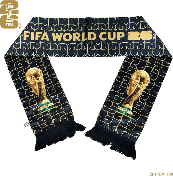Official FIFA World Cup 2026 Edition - High Definition Universal Polyester Trophy Scarf – Gameday Fan Wear for all Matches from New York to Miami, Dallas to Los Angeles