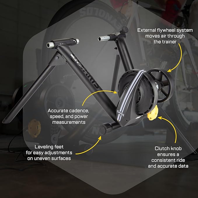Saris M2 Smart Indoor Electromagnetic Resistance Bike Trainer, Compatible with Zwift App