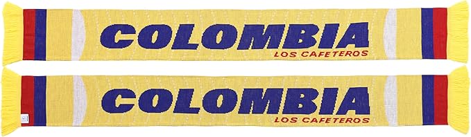 Euroscarves Colombia Soccer Knit Scarf (Cafeteros)