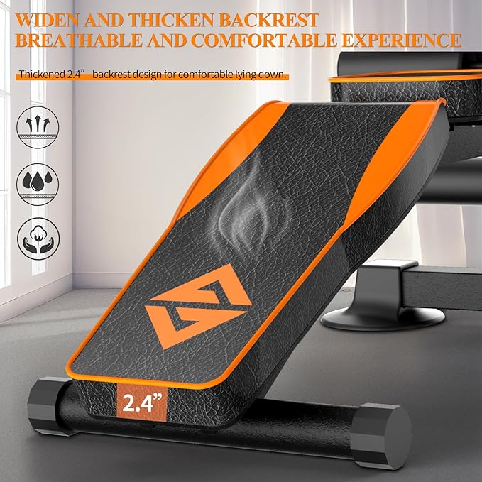 Adjustable Weight Bench multi-function Workout Bench for Home Gym,Foldable Incline Decline Benches for Full Body Workout 660LBS
