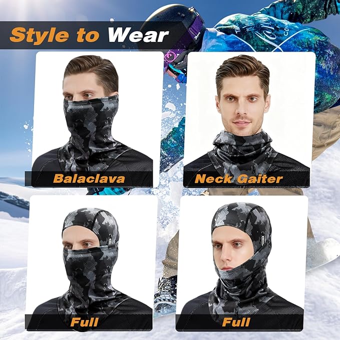 Balaclava Ski Mask for Men Women,Windproof Thermal Winter Face Mask for Cold Weather Skiing Cycling Snowboarding