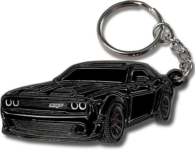 DODGE Challenger Keychain – Officially Licensed Dodge Accessories Key Chain for RT SRT Cool Toy Car Men Gift