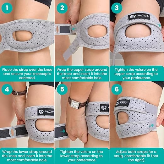 Premium Knee Brace for Pain Relief - Adjustable Compression Support for Arthritis, Injury Recovery, Running & Workouts - Unisex Design in Black & Gray