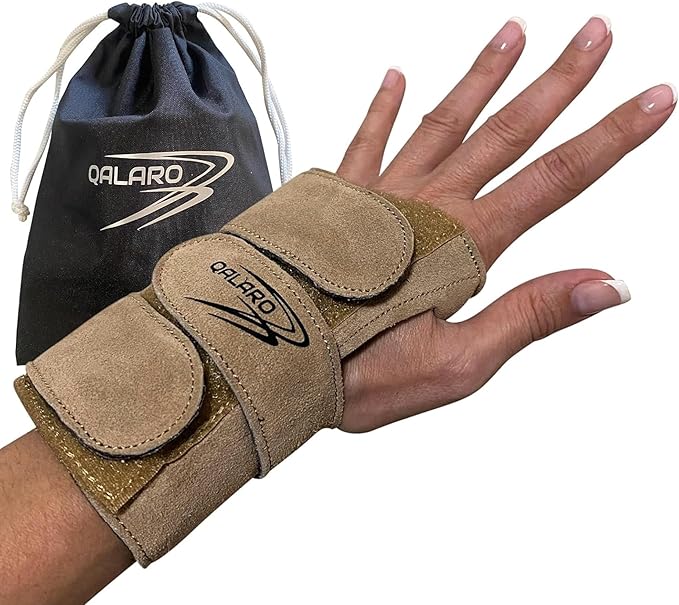 Suede Wrist Supports (Pair) with Bag | Gymnastics, Acrobatics, Cheer Adjustable Wrist Guards | Wrist Injury Prevention | Wrist Support Brace Hand Wraps