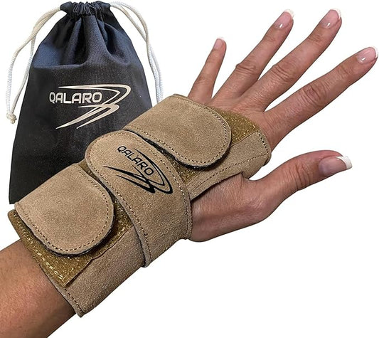 Suede Wrist Supports (Pair) with Bag | Gymnastics, Acrobatics, Cheer Adjustable Wrist Guards | Wrist Injury Prevention | Wrist Support Brace Hand Wraps