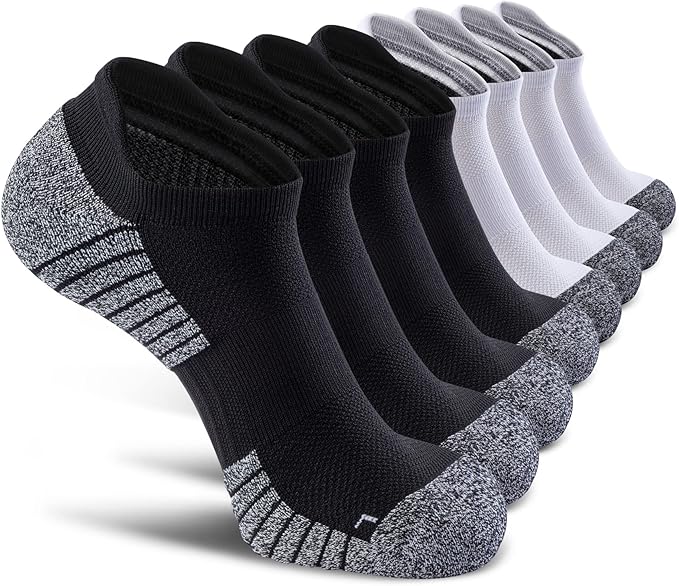 No Show Sports Compression Socks for Men and Women Circulation 4/8 Pack