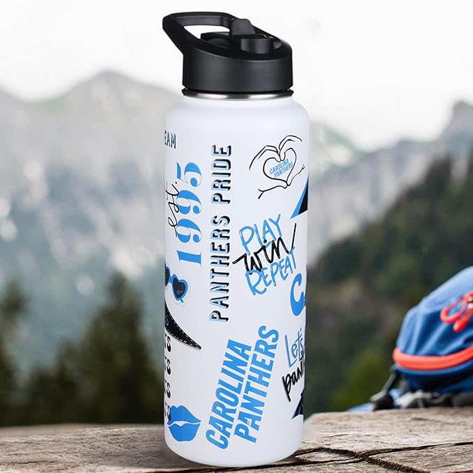 The Memory Company Officially Licensed NFL 34oz Water Bottle - Premium Stainless Steel Double-Wall Insulated, Leakproof Design