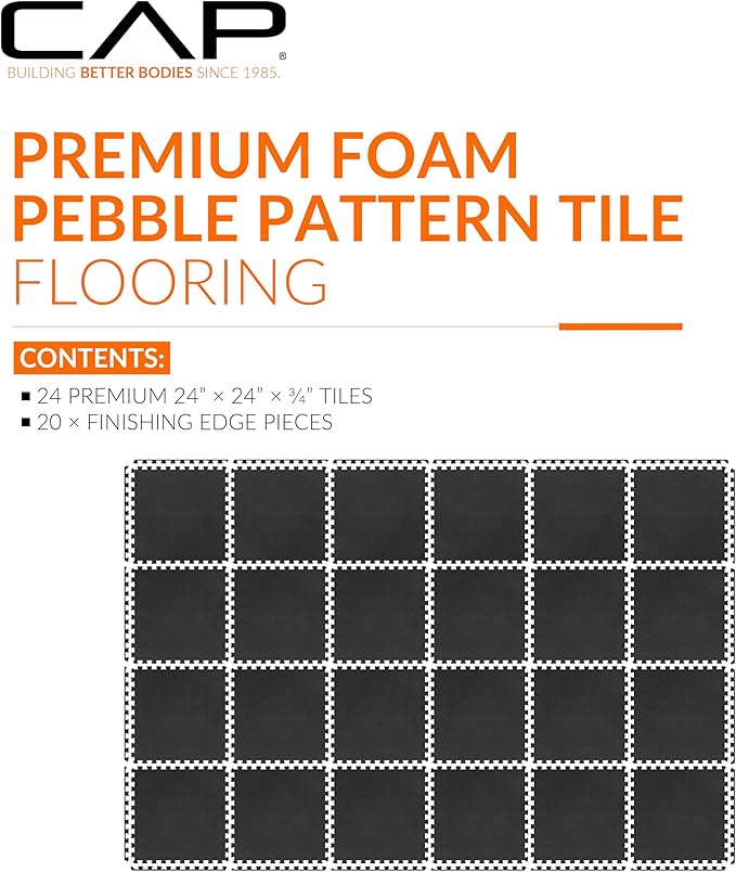 CAP Barbell Interlocking EVA Foam Exercise Puzzle Mat Home Gym Flooring | Multiple Options