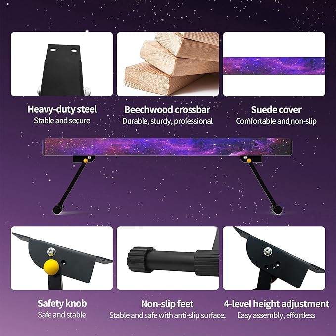 EL&IT·Wings 6ft/8ft Gymnastic Balance Beam, Adjustable High and Low Level Floor Beam - Highly Stable - Gym Practice Training Equipment for Kids Children Girls Home