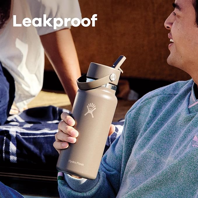 Hydro Flask 40 Oz Wide Mouth Flex Straw Cap Sunglow