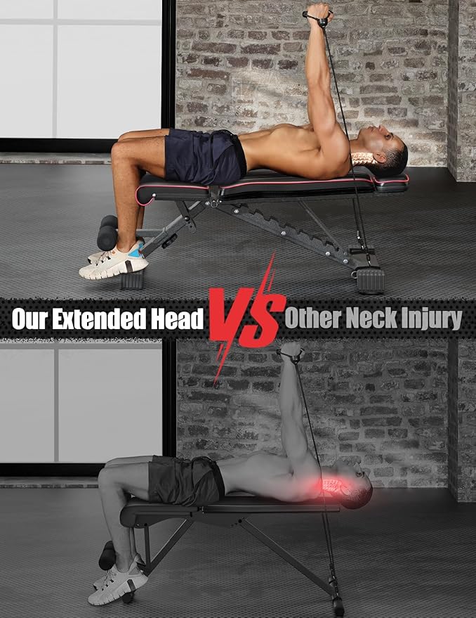 Adjustable/Foldable Weight Bench, 660LBS Home Gym Workout Bench Lifting Sit-up Exercise Bench for Bench Press