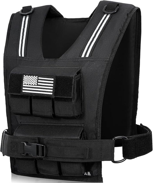 BAGAIL Weighted Vest Men, 20lb/30lb/40lb Adjustable Weight Vest for Woman with Removable Iron Weights, Women’s Rucking Vest for Walking, Workout, Running, Strength Training