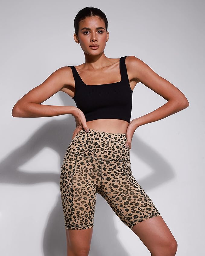 ODODOS Women's Tummy Control Biker Shorts 2.0 with Pockets High Waist Athletic Workout Yoga Shorts-3.5''/ 5"/ 8" / 10" Inseam