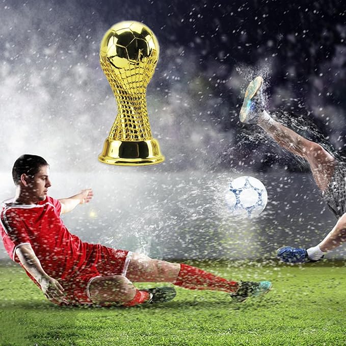 Resin Football Trophy Models, Fan Collectibles, Champions, Gold Medals MVP、 Most Valuable Player Trophy, Gift Award, Birthday Gift, Christmas Gift (9.5 inch)