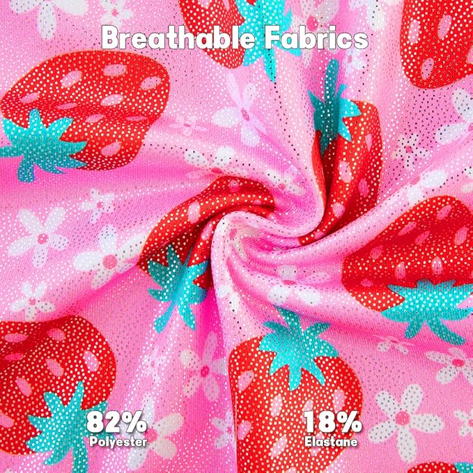 Leotards for Girls Gymnastics Toddler Dance Biketards Mermaid Unicorn Athletic Dance Wear Shiny Rainbow Blue Hotpink