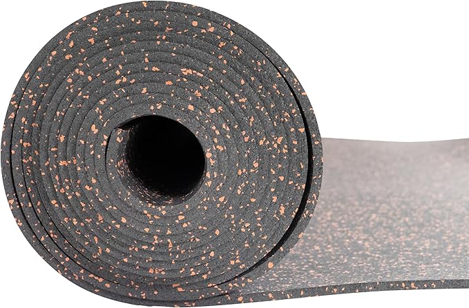Genaflex Rubber Gym Floor Mat - 8mm Thick - Heavy Duty Commercial Protective Gym Flooring Roll (10% Red, 4' X 20')