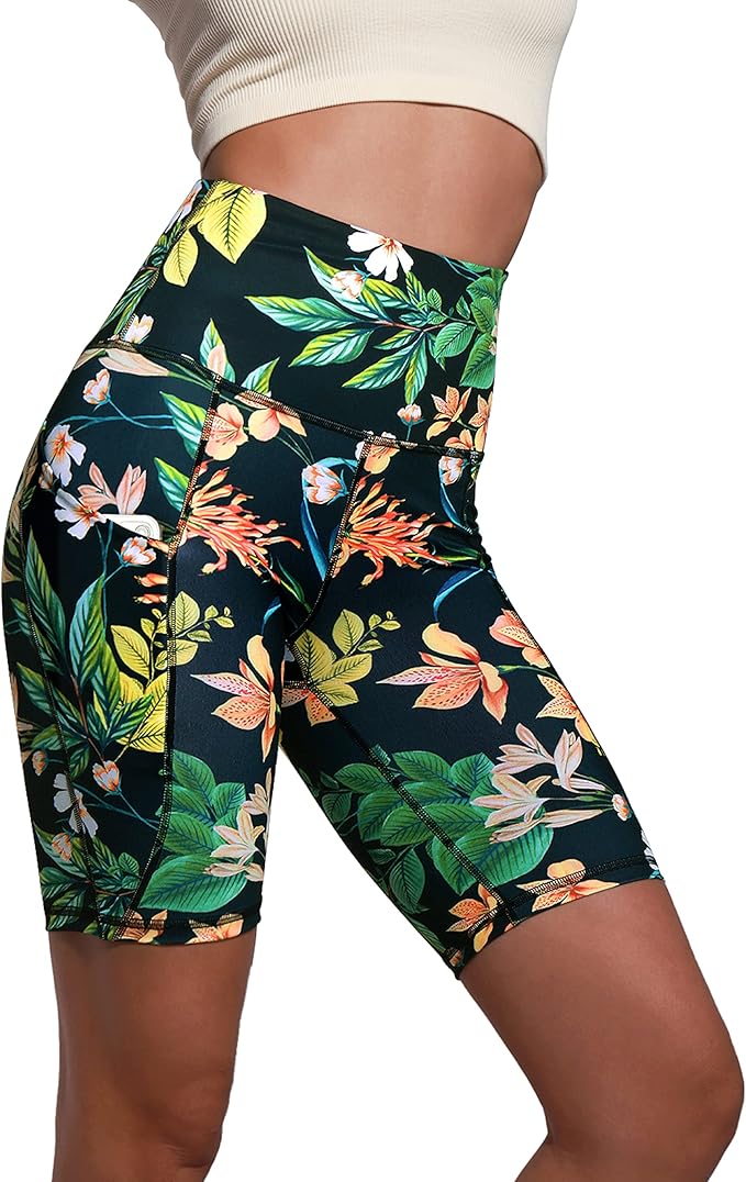 ODODOS Women's Tummy Control Biker Shorts 2.0 with Pockets High Waist Athletic Workout Yoga Shorts-3.5''/ 5"/ 8" / 10" Inseam