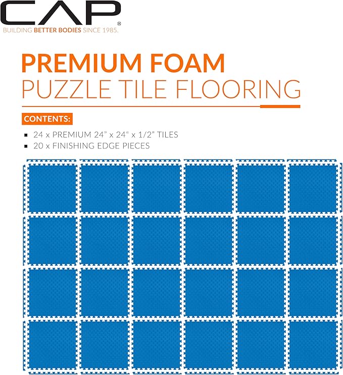 CAP Barbell Interlocking EVA Foam Exercise Puzzle Mat Home Gym Flooring | Multiple Options
