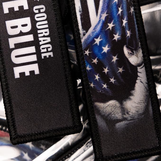 Patriotic Jet Tag Key Tag for attachment to keys, bags, Luggage and more. Made of Nylon Set of 2