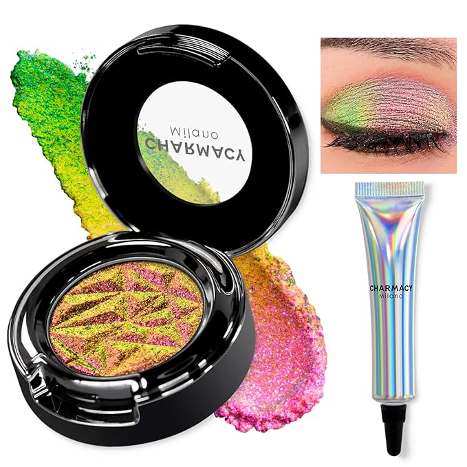 CHARMACY Duochrome Eyeshadow, Insane Shifters Chameleon Eyeshadow, Creates High-Impact, Metallic Eye Looks, 100% Vegan and Cruelty Free, 1.9g (#902)