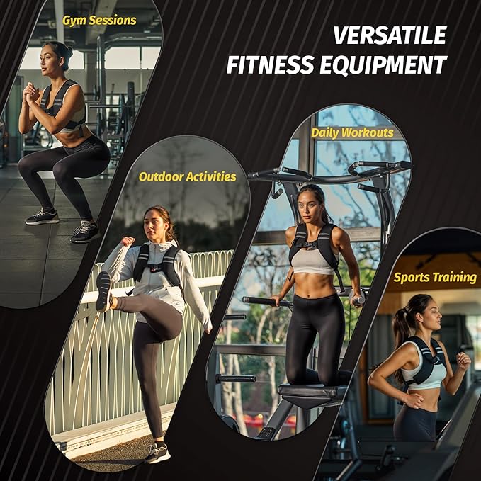 ZELUS Weighted Vest Washable, Z-Fit Soft Iron Weighted Vest for Women and Men, 5/10/15 lb Weight Vest with Reflective Stripes & Adjustable Straps, Ultra Thin Weight Vest for Home Gym Strength Training Weight Loss Workout
