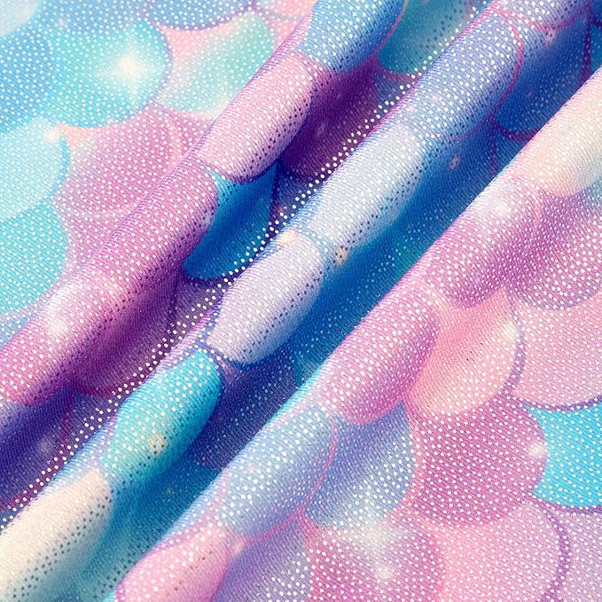 HOZIY Gymnastics Leotards for Girls with Shorts Toddlers Biketards Rainbow Unicorn Dinosaur Mermaid Leopard Flower Galaxy