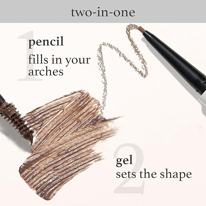 Julep Brow 101 Sculpting Pencil & Tinted Brow Gel Set - Dual-Ended Eyebrow Tool with Brush and Precision Tip - Long-Lasting, Waterproof Formula for Perfectly Defined and Tinted Brows -Medium Brown