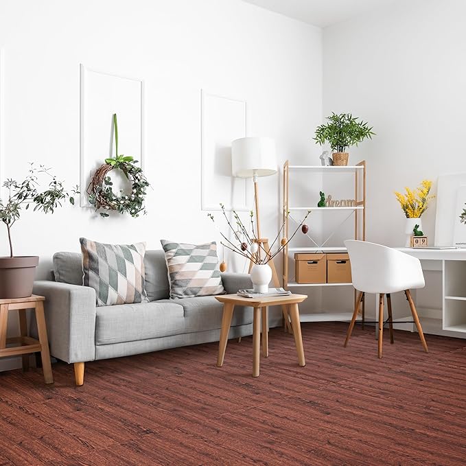 Sorbus 80 Sq. Ft. Wood Grain Floor Tiles Foam Mat EVA Interlocking Mats Tile 3/8-Inch Thick Flooring Wood Puzzle Exercise Mats w/Borders - Home Playroom Basement, Apartment, Trade Show, Baby, Dance