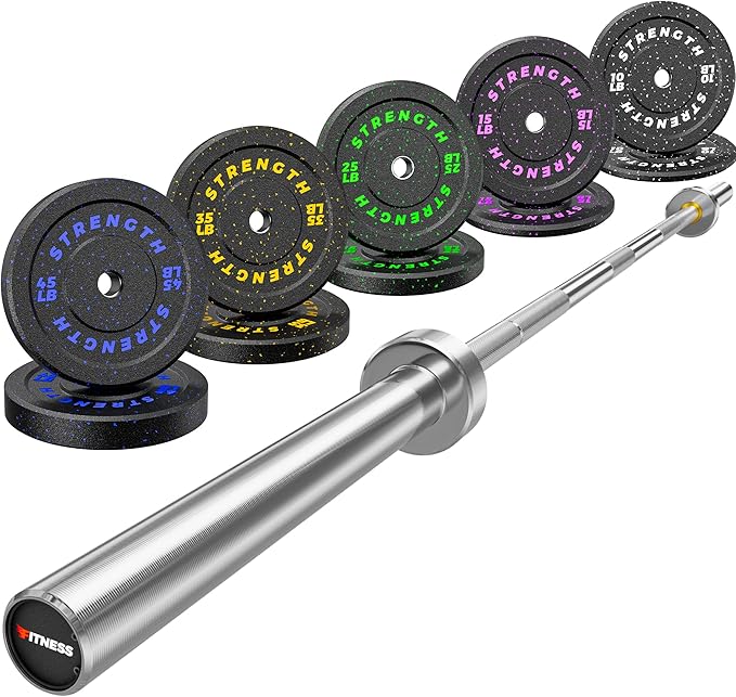 XDDIAS 2-Inch Bumper Plates, Barbell Rubber Olympic Weight Plates Set for Home Gym Strength Training, 20-260lbs, Multiple Options
