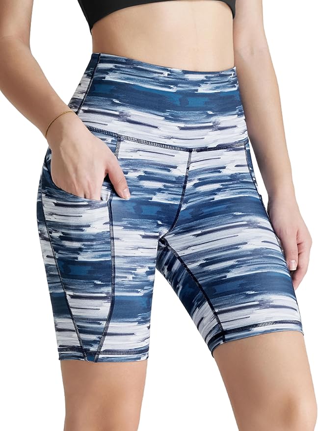 ODODOS Women's Tummy Control Biker Shorts 2.0 with Pockets High Waist Athletic Workout Yoga Shorts-3.5''/ 5"/ 8" / 10" Inseam