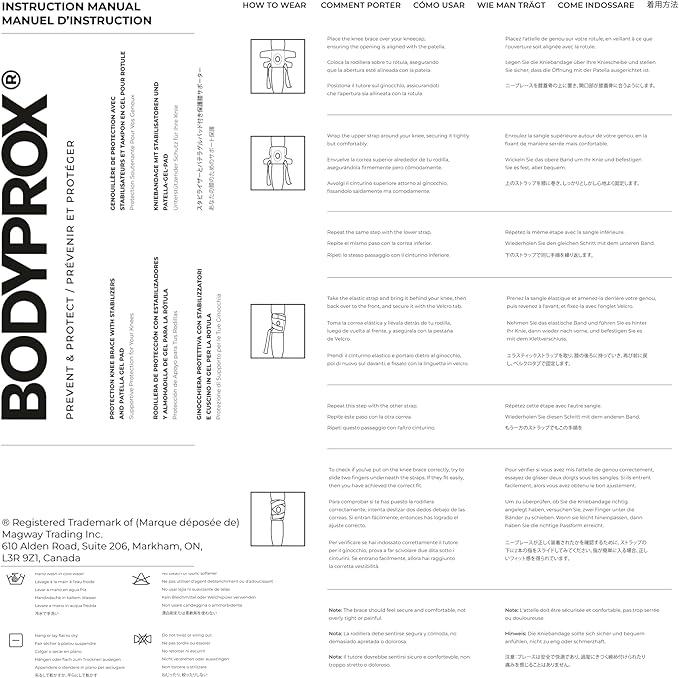Bodyprox Knee Brace with Side Stabilizers & Patella Gel Pads for Knee Support