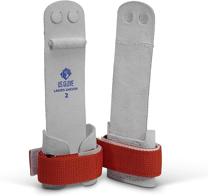 US Glove Integrity Women RKO Uneven Bar Grips - Women's Gymnastics Leather Grips for Vault & Weightlifting - Made in USA