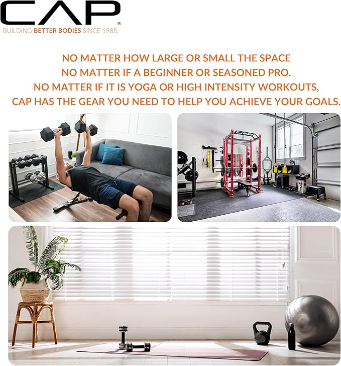 CAP Barbell Interlocking EVA Foam Carpet Puzzle Mat Floor Tiles - 24" x 24" x 1/2" | Multiple Color Options