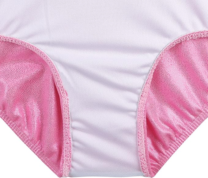 BAOHULU Leotards for Girls Gymnastics Long Sleeve Embroidery Shiny Black Diamond Dance Clothes