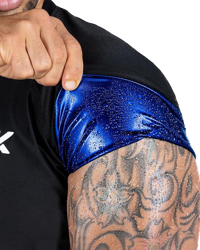 Kewlioo Sauna Shirt for Men - Heat Trapping Sweat Vest, Sauna Suit For Men, Compression Workout Sweat Suit for Gym, Workouts