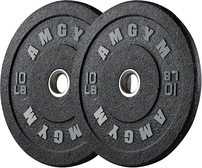 2 Inch Bumper Plates，10-500lbs，Barbell Rubber Olympic Weight Plates Set for Home Gym, Strength Training & Weight Lifting, Multiple Options Colors